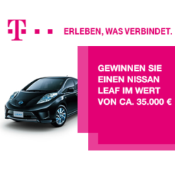 Telekom Gewinnspiel - Nissan Leaf gewinnen