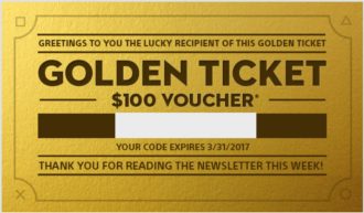 Sony verlost sogenannte Golden Tickets für Newsletter-Abonennten